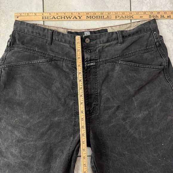 VTG 90s Marithe Francois Girbaud Denim Shorts Mens 40 Black Baggy Hip Hop Goth - Picture 7 of 9